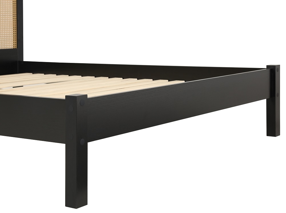 Product photograph of Croxley Black Wood Bed from Choice Furniture Superstore.